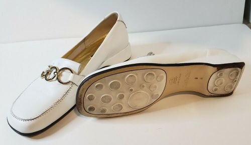 Claudia Ciuti Size 8 M VENTO white nappa Leather Loafers Womens Shoes