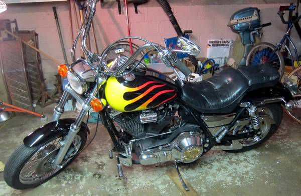 1992 harley-davidson fxrs w/ custom paint &amp; mini ape hangers