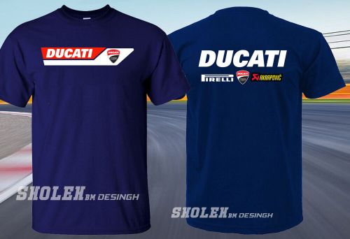 LIMITED TEAM DUCATI AKRAPOVIC MOTORCYCLE SPORT RACING PANIGALE FUNNY T-SHIRT