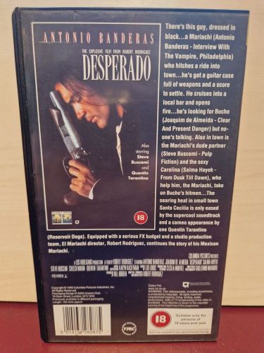 Desperado - antonio banderas - pal vhs video tape (a10)