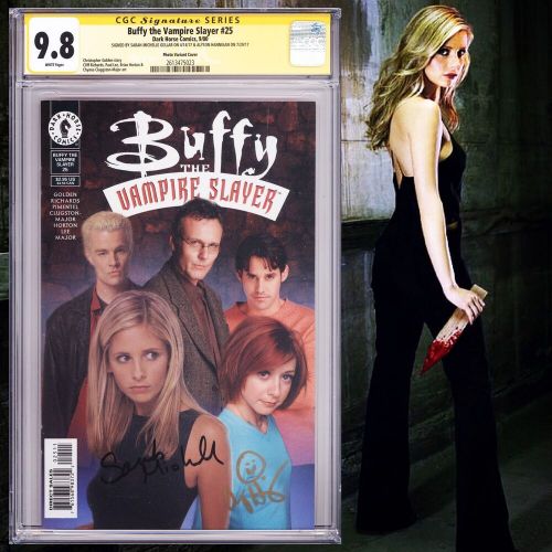 CGC 9.8 SS Buffy the Vampire Slayer #25 Variant signed by Gellar &amp; Hannigan 1999