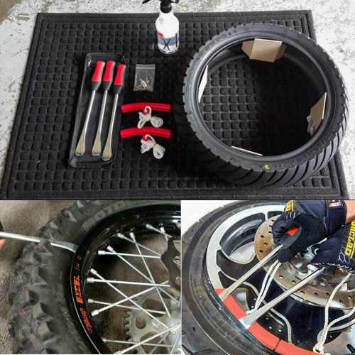 Motorcycle tire wheel changing spoons lever iron rim valve protector tool kit uk