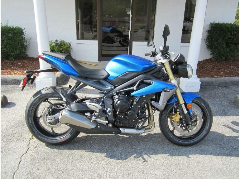 2013 triumph street triple abs - caribbean blue  sportbike 