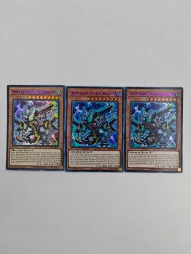 YUGIOH: 3x Desperado Barrel Dragon (Purple) LDS1-EN076 NM FAST