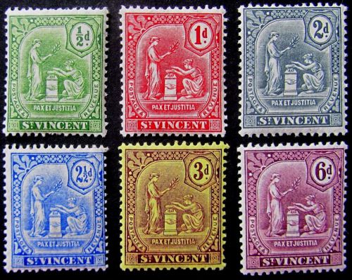 St Vincent 98-103 SG 102-107 mint OG HR 1909-1911 complete set