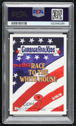 2016 disgrace to the white house garbage pail kids /391 desperado donald psa 7