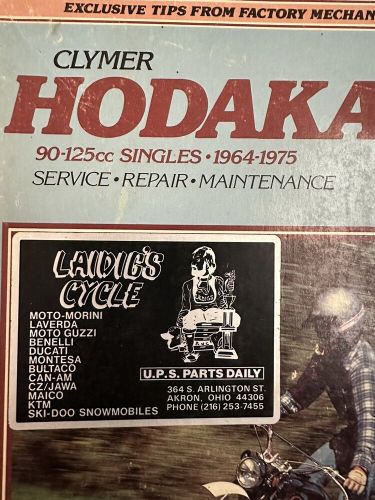 1964-1975 Clymer Hodaka Motorcycle Repair Manual 90-125 Singles