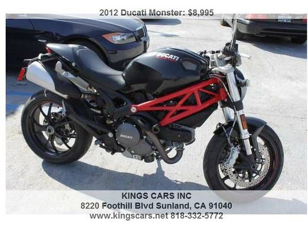 2012 Ducati Monster Black 1458 miles&gt;&gt;