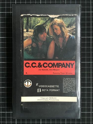 C.c. &amp; company rare beta not vhs magnetic video 60s hippie biker movie