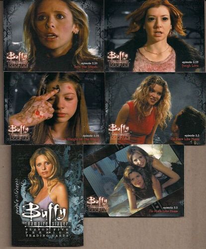 Buffy the vampire slayer season 5 inkworks 2001 complete 90 card base set &amp; wrap