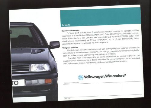 Vw vento brochure 1992 3/92 nl brochure prospectus brochure catalogue catalogue-