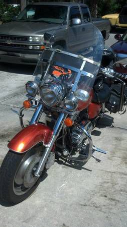 Orange 2003 Honda 1100 Shadow Sabre