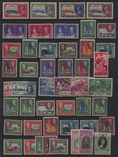 St vincent 1935 - 1965 mh / used collection 2 scans cv $80.30