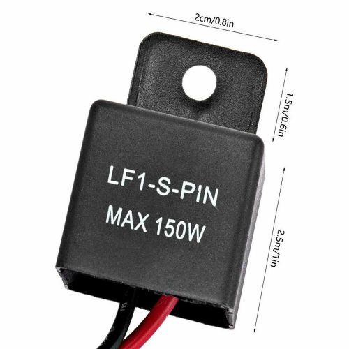 2-Pin Electronic LED Hyper Flash Relay Fix For Motorcycle Turn Signal Bulbs