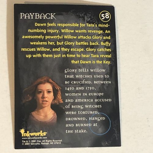 Buffy Vampire Season 5 Trading Card #58 Alyson Hannigan