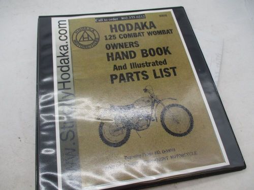 Hodaka 125 combat wombat owner&#039;s handbook and illustrated part lists binder