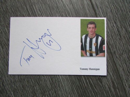 Tommy tom hannigan notts county football player original hand signed card