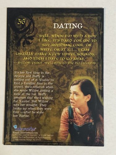 Buffy the vampire slayer trading card s-1 #36 alyson hannigan