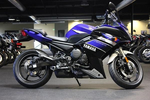 2013 yamaha fz6r blue-white  sportbike 