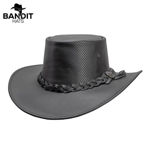 Bandit hats desperado breeze mesh leather wide brim hat