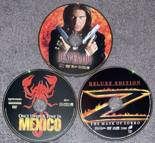 Desperado/once upon a time in mexico/mask of zorro dvd antonio banderas 3 film