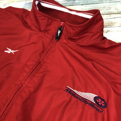 Reebok motor city bowl michigan football classic 1997 - 2009 jacket red sz 3xl