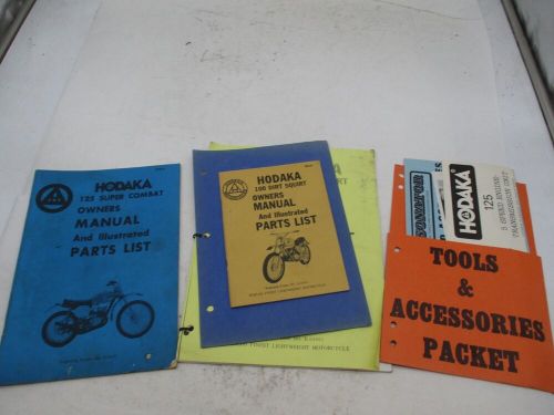 Mix lof of Hodaka Owners Manual and Parts List Books Dirt Squirt Super Combat