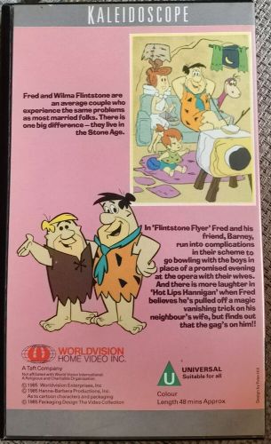 The Flintstones VHS Video Flyer Hot Lips Hannigan 1962 1985 William Hanna VC1004