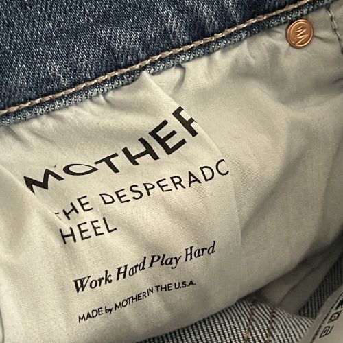 Mother the desperado heel jeans work hard play hard size 27 nwt