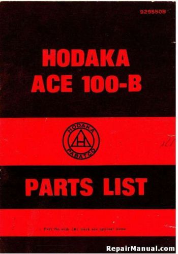 1971 Hodaka ACE100B Motorcycle Spare Parts Manual