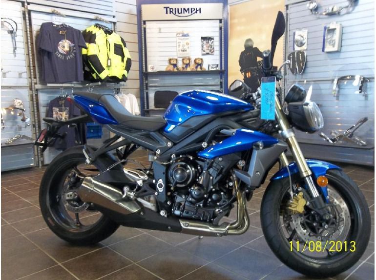 2013 triumph street triple abs - caribbean blue 