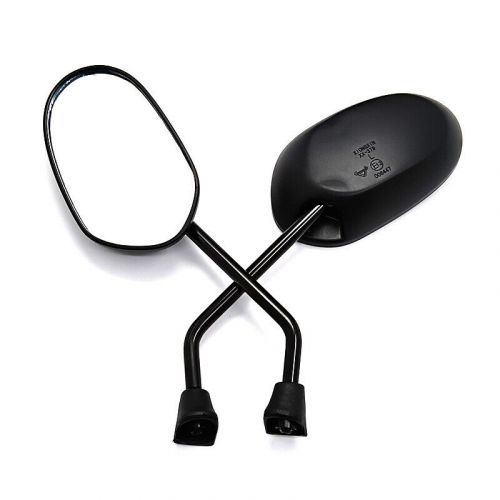 2PCS Black 8mm Universal Motorcycle Rearview Mirrors Side Mirror Scooter Bobber