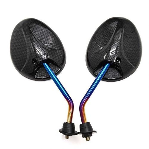 Pair 8MM Motorcycle Back Side Mirrors Rearview Mirror For Honda Kawasaki Suzuki