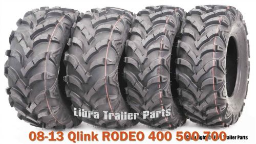 25X8X12 25X10X12 Set 4 ATV Solid Mud Tires fit 08-13 Qlink RODEO 400 500 700