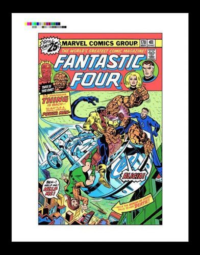 Ed hannigan fantastic four #170 rare production art cover