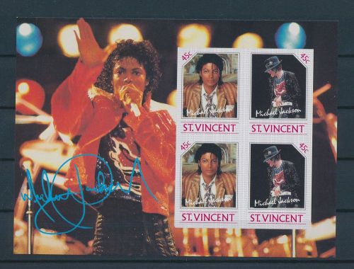 LE71866 St Vincent imperf Michael Jackson music good sheet MNH