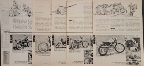 1974 18pg Comparison Article Penton Husqvarna DKW Harley Honda MT Hodaka Wombat