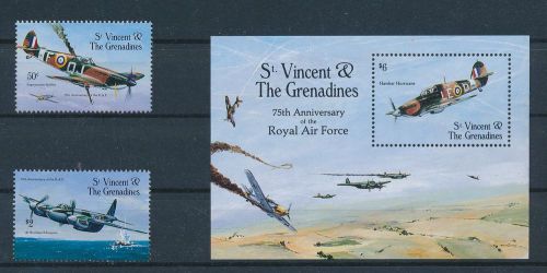 LE47502 St Vincent RAF aviation aircraft airplanes fine lot MNH