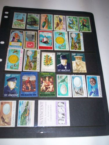 Great LOT 1970s ST VINCENT STAMPS INCLUDING 295-2298 BIRDS VALUE 1970SVIN