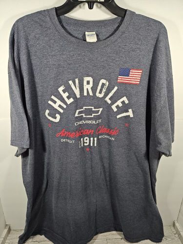 Chevrolet men&#039;s 3xl t-shirt licensed american classic muscle car flag detroit