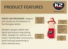 K2 vento coffee car air freshener perfume hanging wood glass bottle blister 8ml