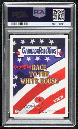 2016 disgrace to the white house garbage pail kids /391 desperado donald psa 7