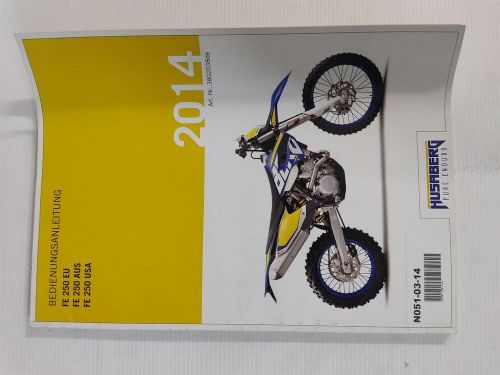 Husaberg fe 250 2014 operating instructions maintenance manual 3802038de-