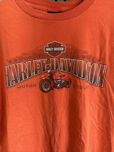 Sculpted Classic Harley Davidson Motor Cycles T Shirt Sz L Mansfield Ohio