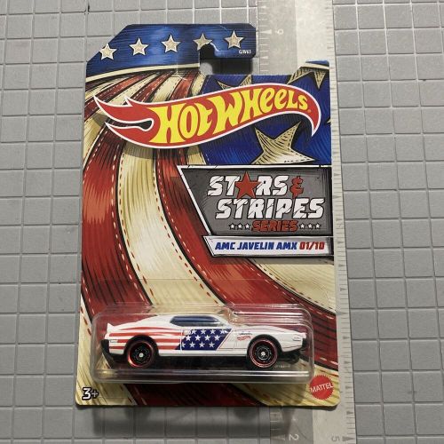 HOT WHEELS 1973 &#039;73 AMC JAVELIN AMX STARS &amp; STRIPES SERIES 01/10 GJW77 GJW63