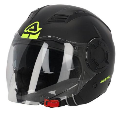 XL Jet Vento Open Face Motorbike Helmet w Visor Matt Black