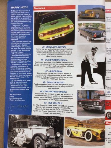 Classic American Magazine - January 2004 - Barracuda, Corvette Stingray