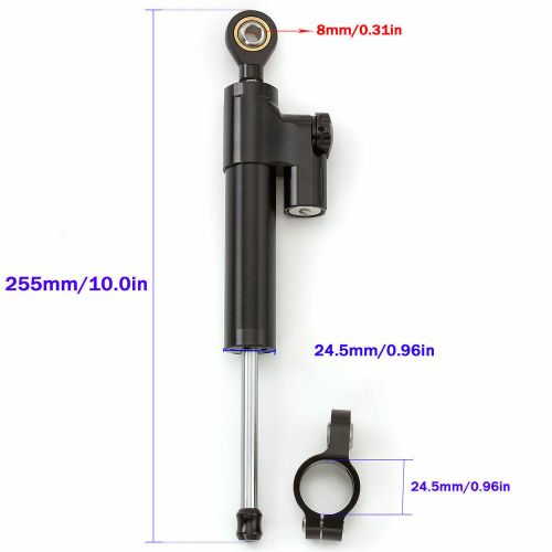 Black Adjustable Steering Damper For Hyosung Comet GT 250 250R GT125 G650 G