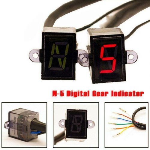 Universal for motorcycle shift lever gauge led n-5 speed digital gear indicator