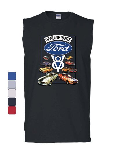 Ford genuine parts muscle shirt american classic muscle cars v8 motor sleeveless